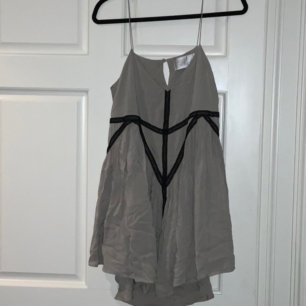 Grey and black swing dress